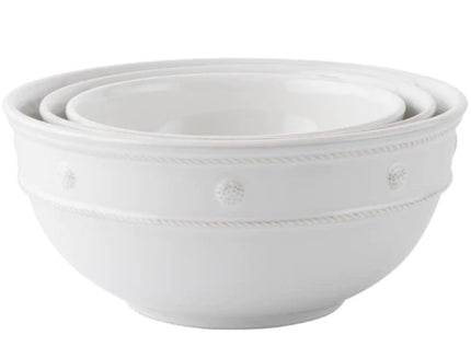 Juliska Berry & Thread Nesting Serving Bowl Set/3 Pieces- Whitewash