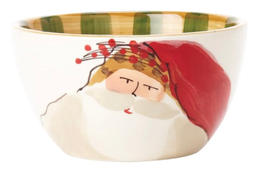 Vietri Old St. Nick Cereal Bowls - Set of 4