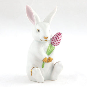 Herend Blossom Bunny- Raspberry