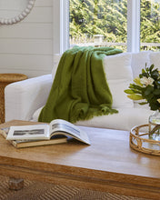 Load image into Gallery viewer, Lands Downunder Mohair Throw- Fern
