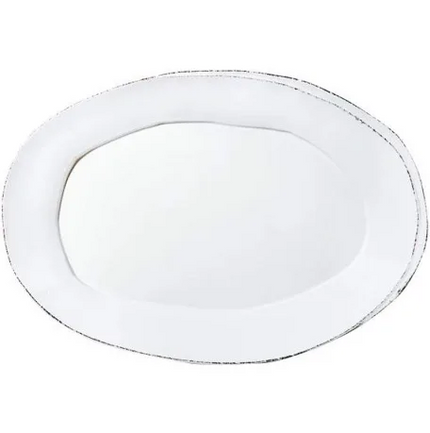 Vietri Lastra Oval Platter- White
