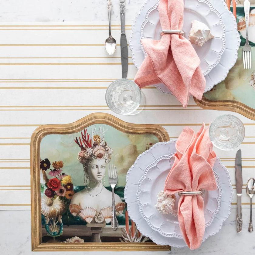 Hester & Cook Antique Gold Stripe Table Runner