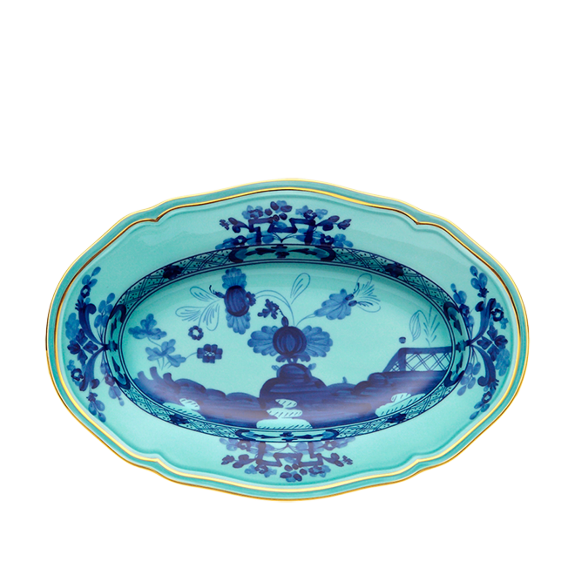 Ginori Oriente Italiano Oval Pickle Dish - Iris
