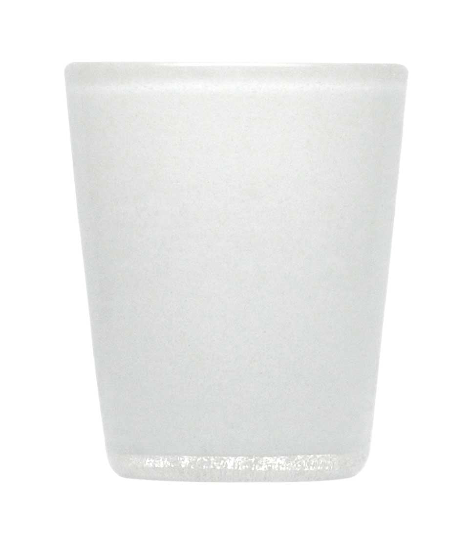 Memento Glass Tumbler- White Solid
