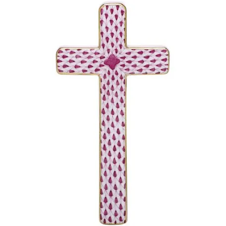Herend Decorative Cross - Raspberry