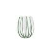 Vietri Nuovo Stripe Green Stemless Wine Glass