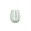 Vietri Nuovo Stripe Green Stemless Wine Glass