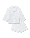 Petite Plume Olivia Short Pima Pajama Set - White