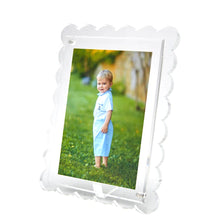 Load image into Gallery viewer, Tara Wilson Designs Acrylic Beveled Scallop Frame- White 8x10
