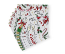 Caspari Let's Be Merry Paper Cocktail Napkins