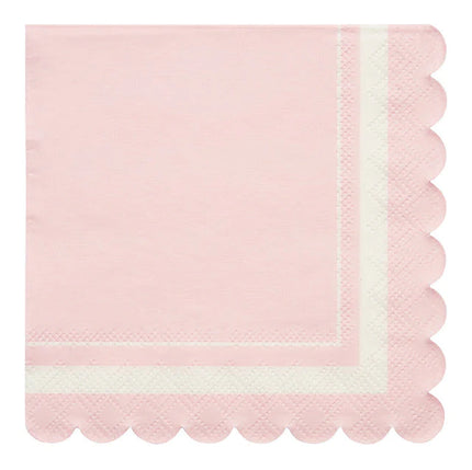 Sophistiplate Cocktail Napkin Scalloped Edge- Blush