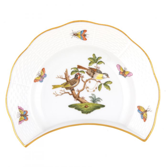 Herend Rothschild Bird Crescent Salad Plate - #11