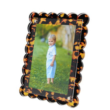 Load image into Gallery viewer, Tara Wilson Designs Acrylic Beveled Scallop Frame- Tortoise 8x10
