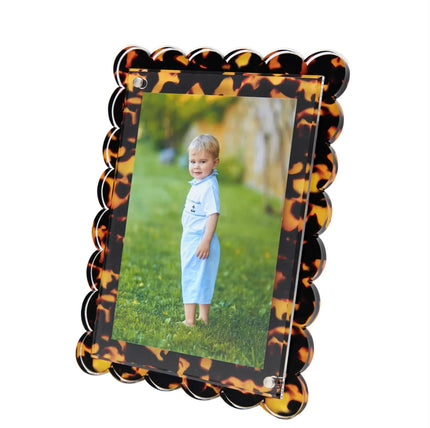 Tara Wilson Designs Acrylic Beveled Scallop Frame - Tortoise 8x10