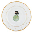 Herend Christmas Dessert Plate - Snowman