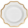 Antique White Soup Bowl with Gold Rim by Anna Weatherley