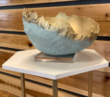 Load image into Gallery viewer, Riverwoods Arts Concrete Bowl - Large Mint/Gold
