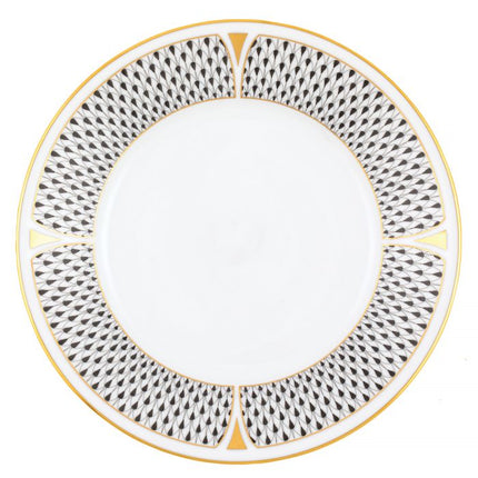 Herend Art Deco Dessert Plate - Black