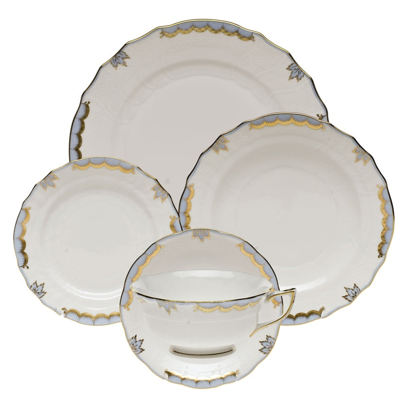 Herend Princess Victoria Dinner Plate - Light Blue