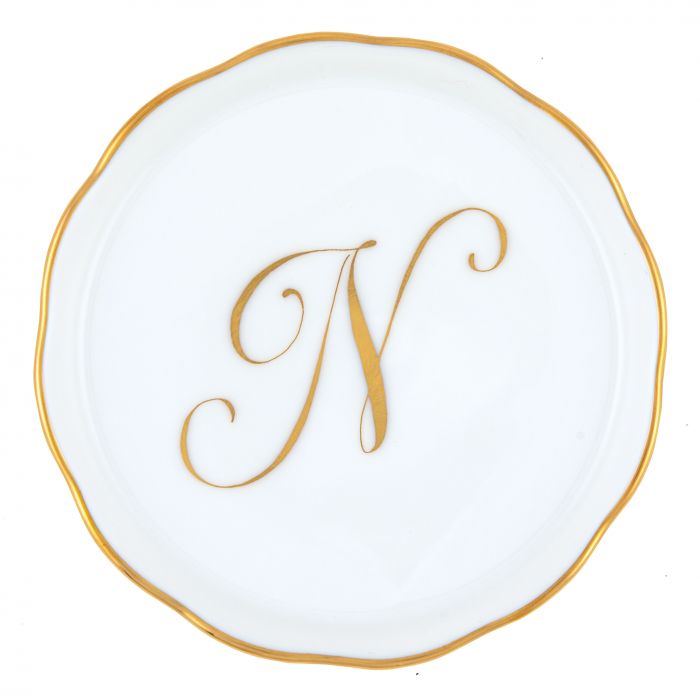 Herend Decorative Coaster - Monogram