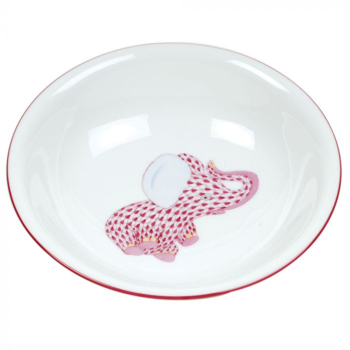 Herend Elephant Bowl - Raspberry