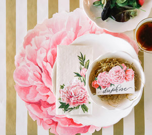 Hester & Cook Peony Paper Cocktail Napkins