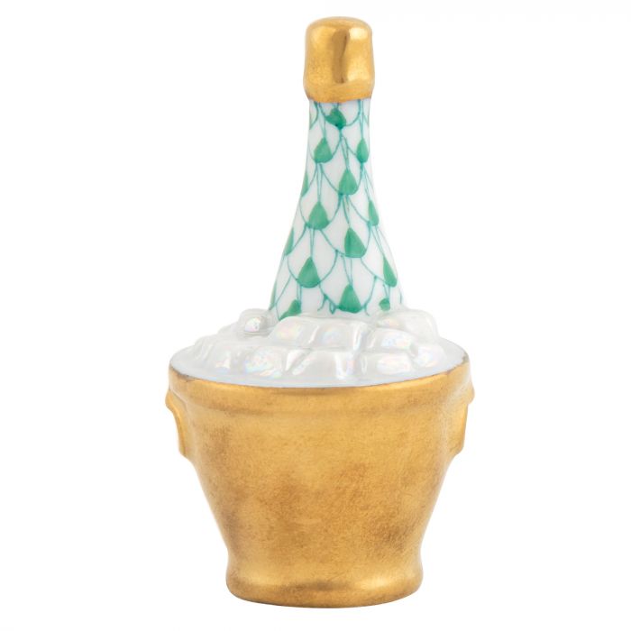 Herend Decorative Champagne Bucket - Green