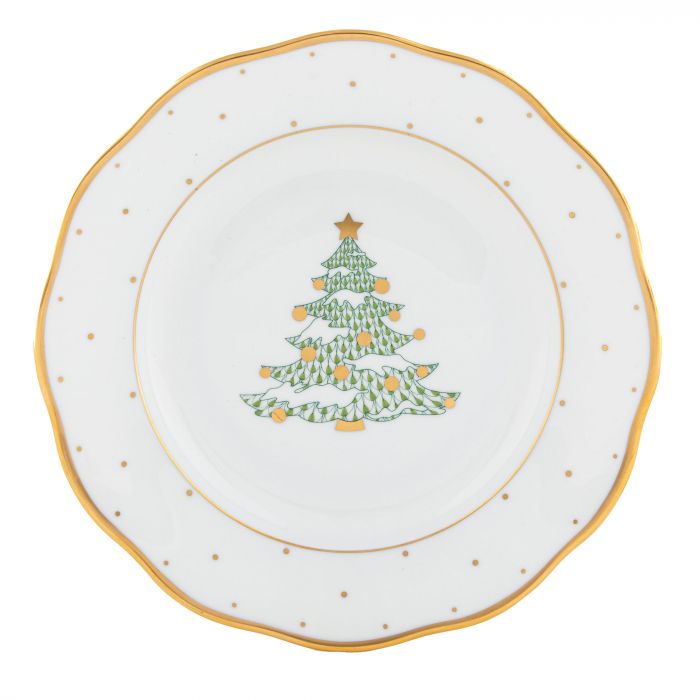 Herend Christmas Dessert Plate - Tree