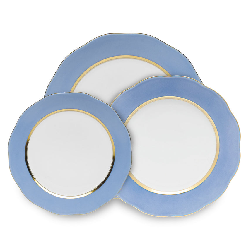 Herend Silk Ribbon Charger - Cornflower