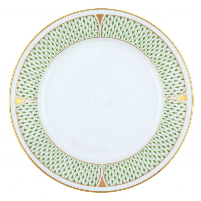 Herend Art Deco Dinner Plate - Green