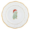 Herend Christmas Dessert Plate - Santa Bunny