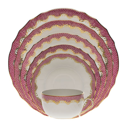 Herend Fishscale Salad Plate - Pink