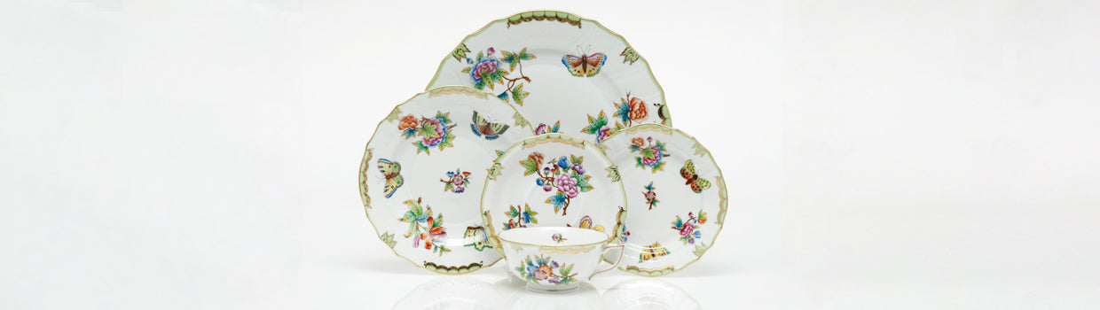 Herend Queen Victoria Teacup - Green