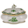 Herend Decorative Covered Bonbon with Bunny - Green
