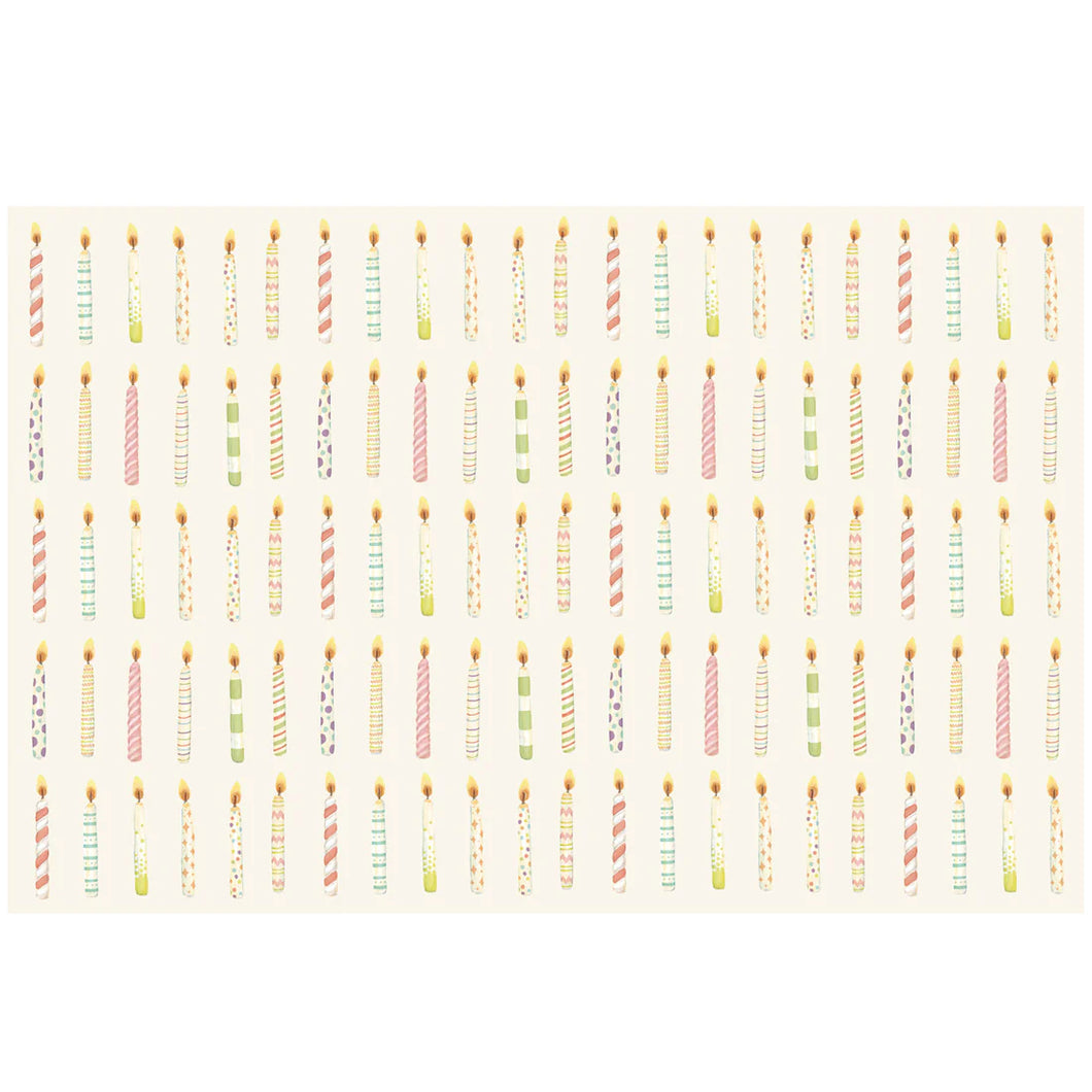 Hester & Cook Birthday Candles Paper Placemat