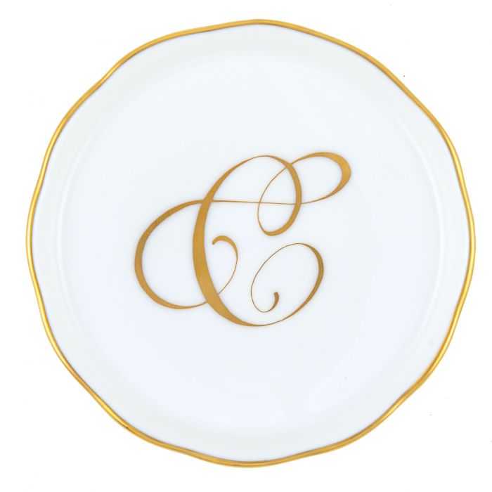 Herend Decorative Coaster - Monogram