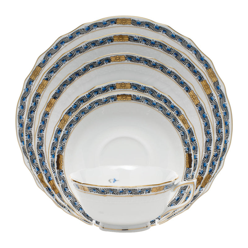 Herend Chinese Bouquet Garland Dessert Plate - Sapphire