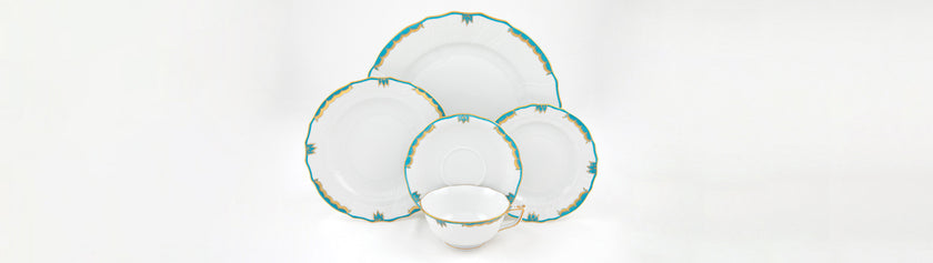 Herend Princess Victoria Dessert Plate - Turquoise