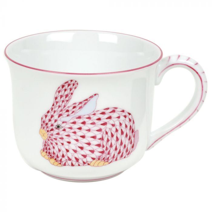 Herend Bunny Mug - Raspberry