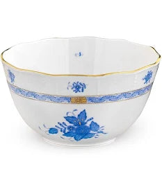 Herend Chinese Bouquet Round Bowl - Blue