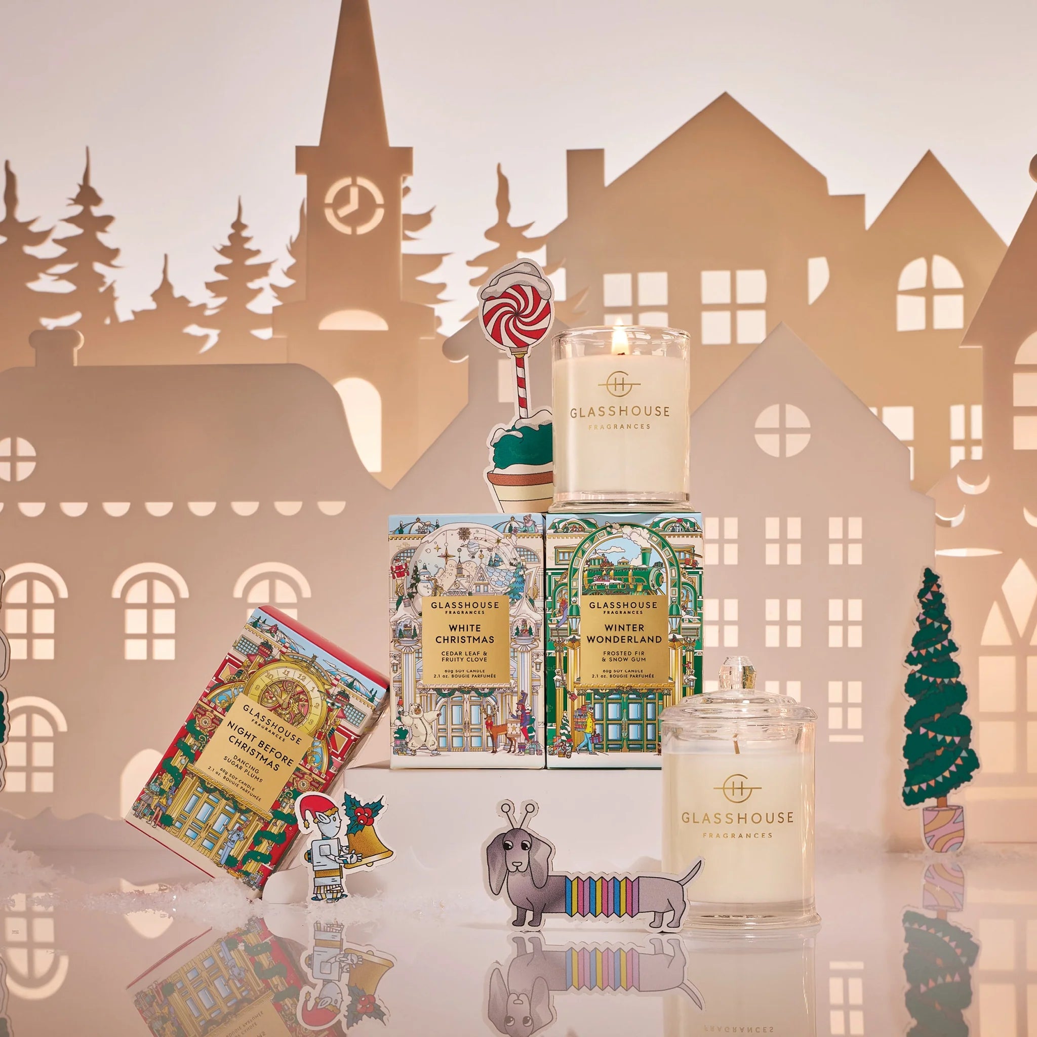 Glasshouse Holiday Mini Candle Trio