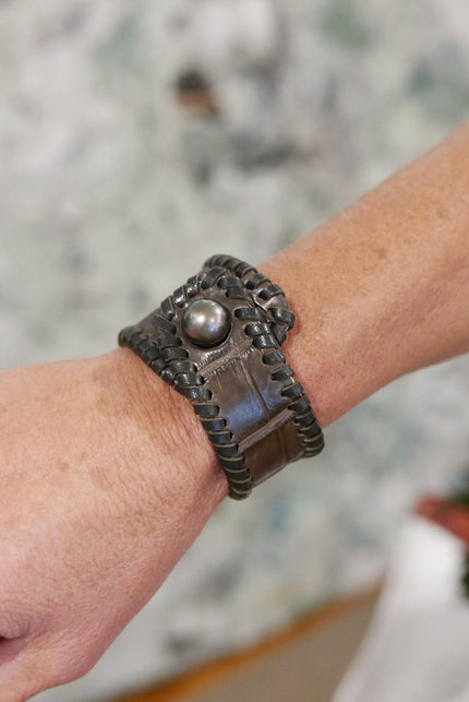 Wendy Mignot Tahitian Leather Cuff