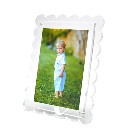 Tara Wilson Designs Acrylic Beveled Scallop Frame - Clear