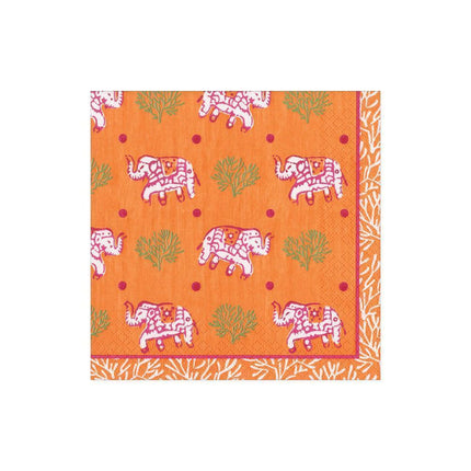 Caspari Batik Elephants Paper Cocktail Napkins