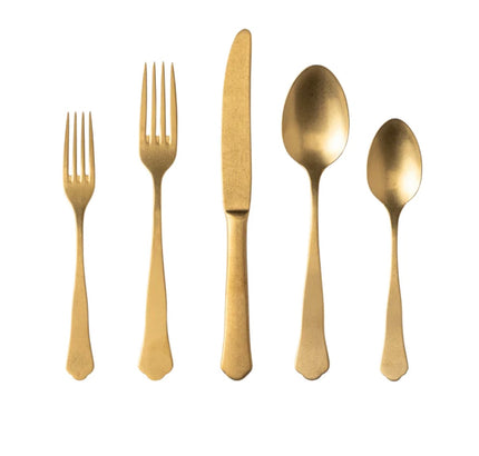 Costa Nova Prado Flatware Set - Gold