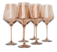Estelle Colored Wine Glasses- Amber Smoke