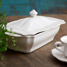 Load image into Gallery viewer, Casafina Impressions Covered Casserole Baker - White
