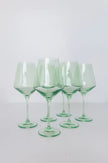 Estelle Colored Wine Glasses- Mint Green