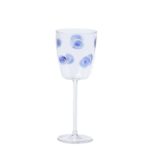 Vietri Drop Blue Wine Glass