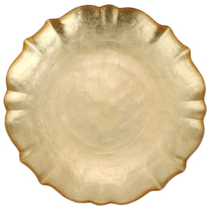 Vietri Baroque Gold Cocktail Plate
